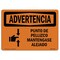Signmission OSHA WARNING Sign, Pinch Point Keep Back Spanish, 10in X 7in Rigid Plastic, 7" W, 10" L, Landscape OS-WS-P-710-L-12760 - alternate 1